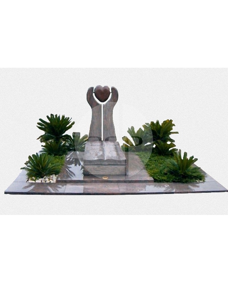 Jazigo Subterrâneo com Campa em Rosa Tupim e Coração Red África Jazigo Subterrâneo com Campa em Rosa Tupim e Coração Red África