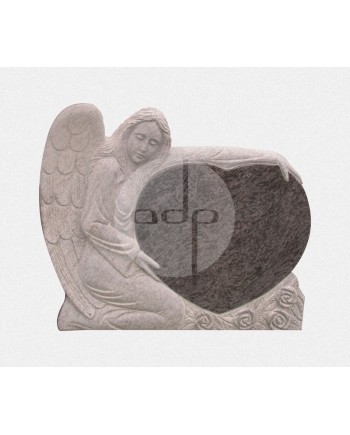Lápide com escultura