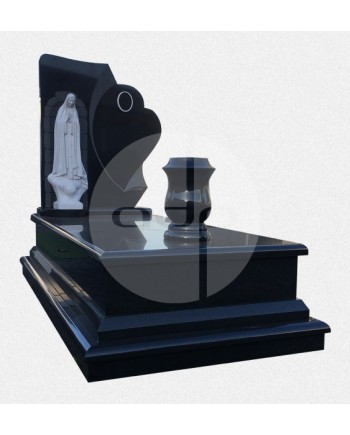 Campa em Granito Preto com escultura