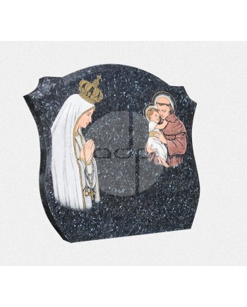 Alçado Azul com pintura manual da nossa senhora e santo antónio