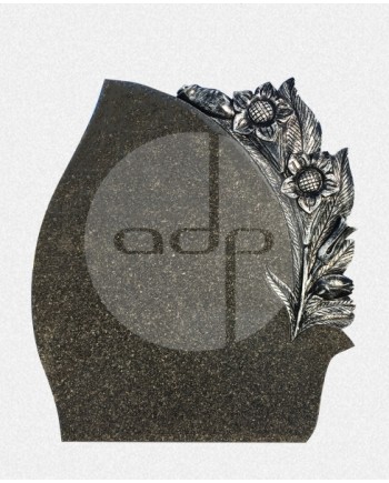 Alçado Preto com Escultura de flores