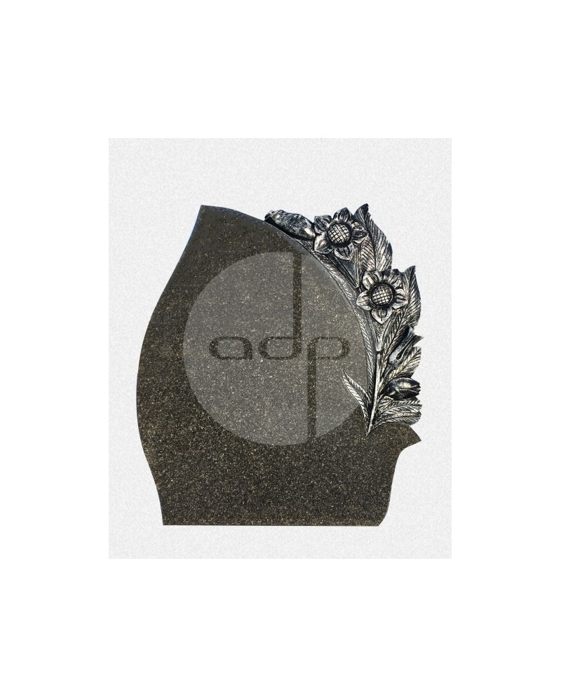 Alçado Preto com Escultura de flores