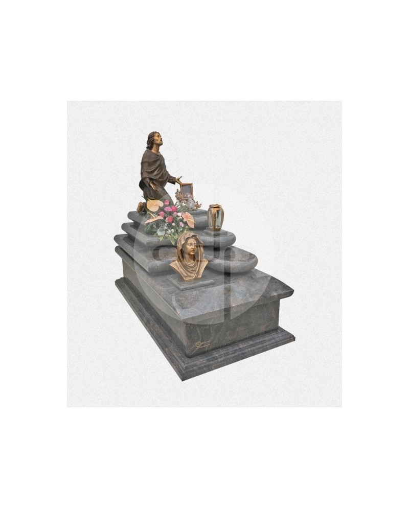 Campa em Granito Himalaya com Acessórios em Bronze Campa em Granito Himalaya com Acessórios em Bronze